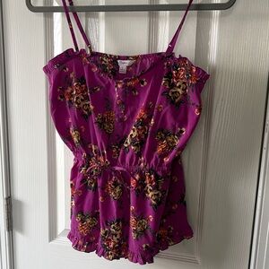 Candie's Vibrant Pink Floral Top